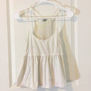 Babydoll with crocheted razor back and detailing